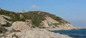 Torre di Porto Giunco vista da Portu Su Forru